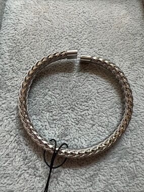 Braided Torque Necklace for Men - Silver Unbranded